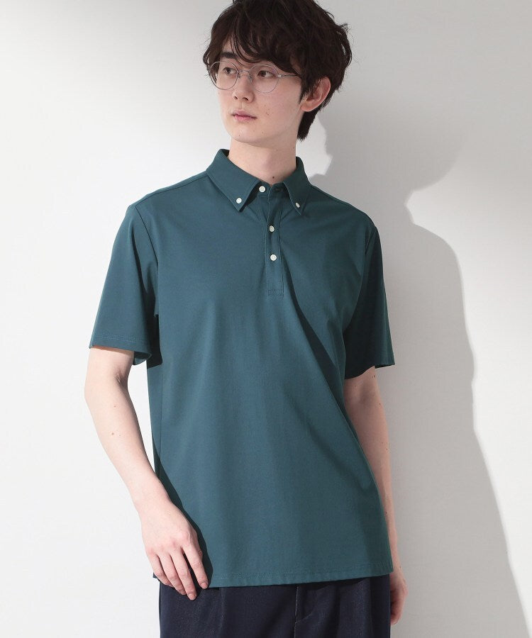ザ ショップ ティーケー(メンズ) THE SHOP TK(Men) アイス カノコポロシャツ 接触冷感／洗濯機OK （ブルーグリーン(097)） ブルーグリーン(097)