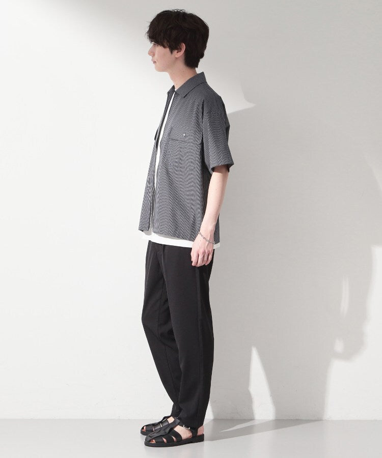 ザ ショップ ティーケー(メンズ) THE SHOP TK(Men) 半袖チェックジップシャツ 洗濯機OK （オフホワイト(203)） オフホワイト(203)