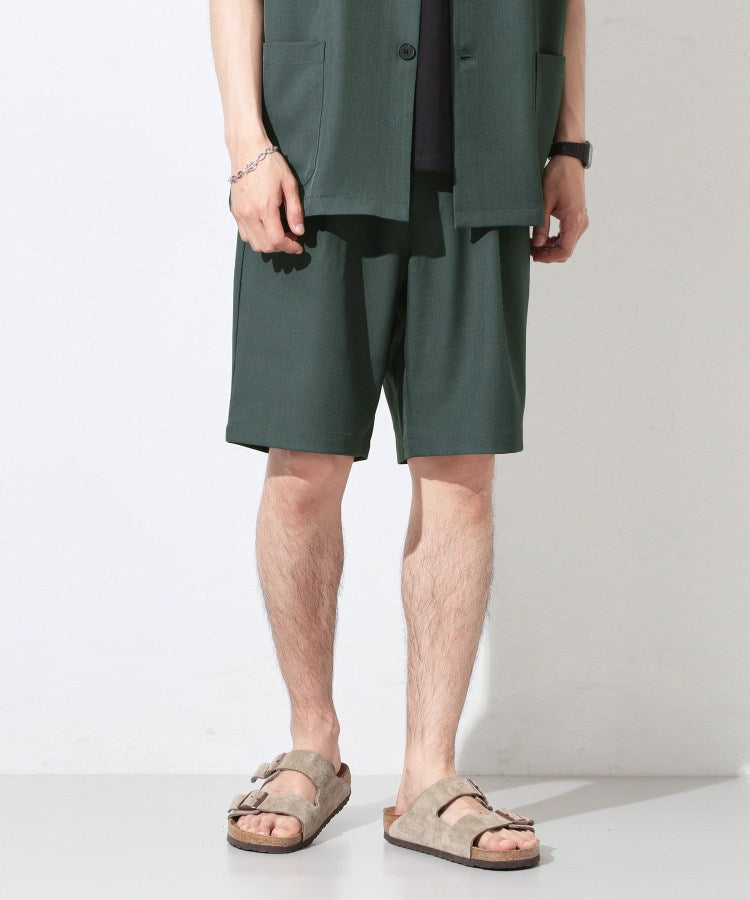 ザ ショップ ティーケー(メンズ) THE SHOP TK(Men) リラックスワイドショーツ セットアップ可 （ブラック(019)） ブラック(019)