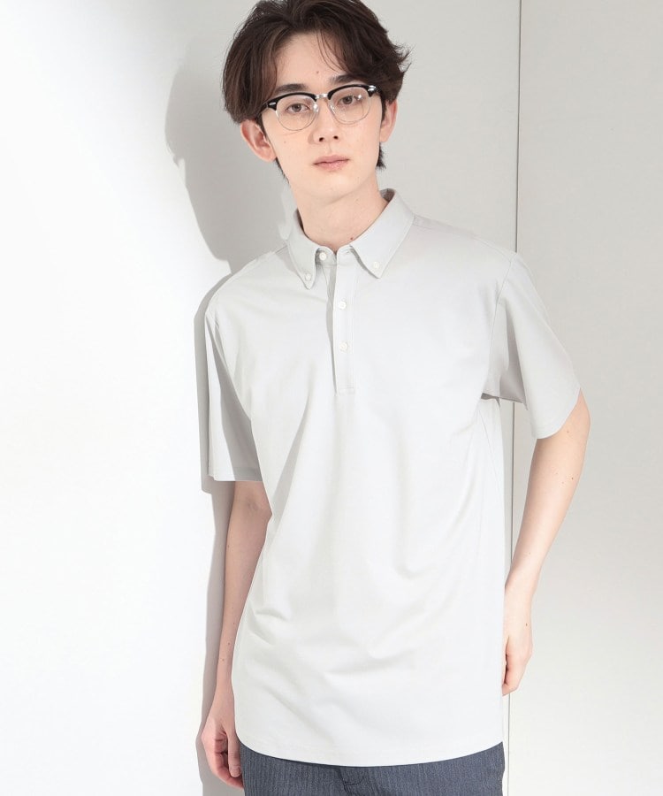 ザ ショップ ティーケー(メンズ) THE SHOP TK(Men) アイス カノコポロシャツ【接触冷感／洗濯機OK】 （ライトグレー(011)） ライトグレー(011)