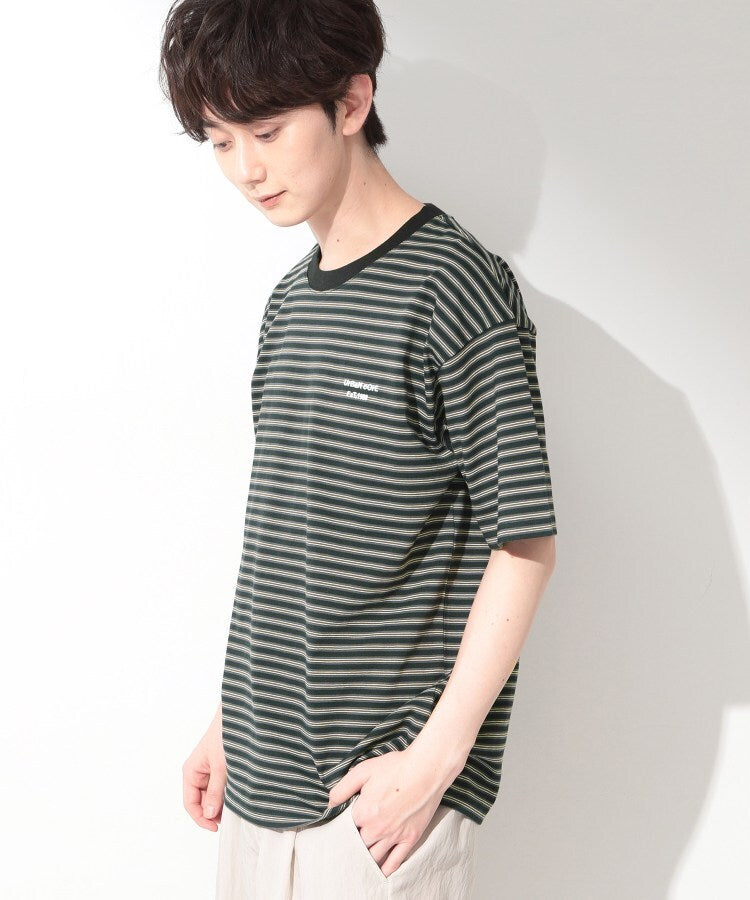 ザ ショップ ティーケー(メンズ) THE SHOP TK(Men) COOLボーダー 半袖Tシャツ 接触冷感／洗濯機OK （ブラック(319)） ブラック(319)