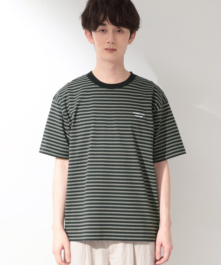 ザ ショップ ティーケー(メンズ) THE SHOP TK(Men) COOLボーダー 半袖Tシャツ 接触冷感／洗濯機OK （ブラック(319)） ブラック(319)