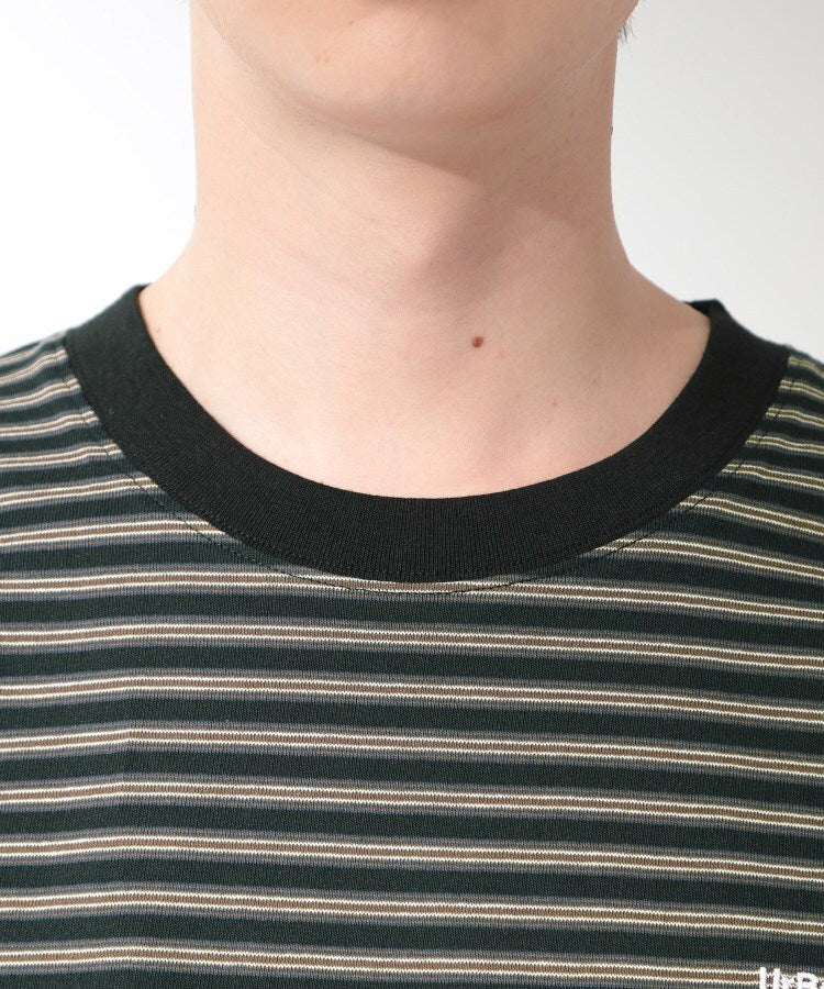 ザ ショップ ティーケー(メンズ) THE SHOP TK(Men) COOLボーダー 半袖Tシャツ 接触冷感／洗濯機OK （ブラック(319)） ブラック(319)