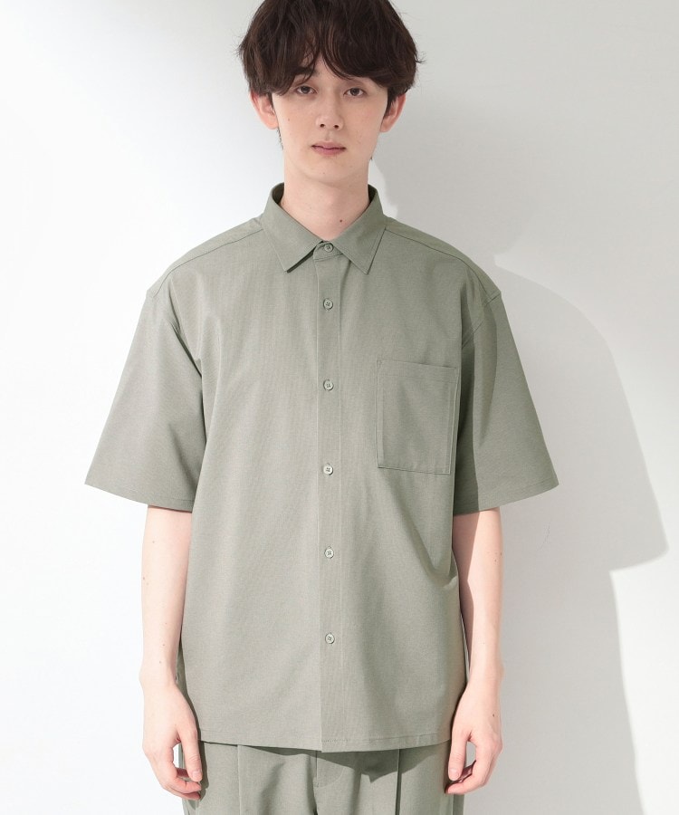 ザ ショップ ティーケー(メンズ) THE SHOP TK(Men) クールウェザー 半袖シャツ 接触冷感／吸水速乾／洗濯機OK （ライトベージュ(051)） ライトベージュ(051)