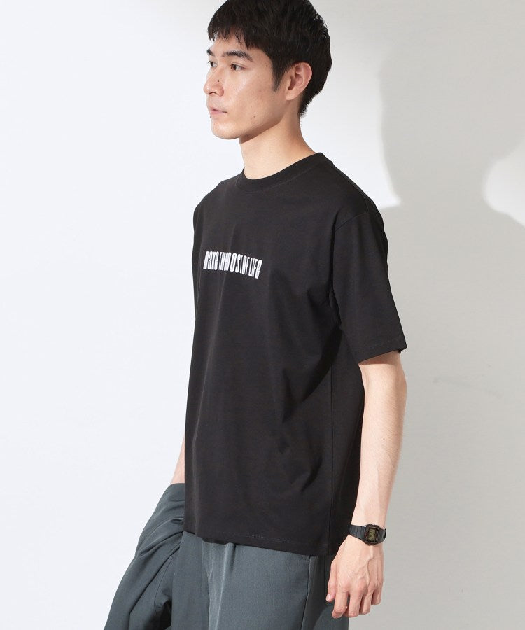 ザ ショップ ティーケー(メンズ) THE SHOP TK(Men) COOLロゴ半袖Tシャツ 接触冷感／洗濯機OK （オフホワイト(003)） オフホワイト(003)