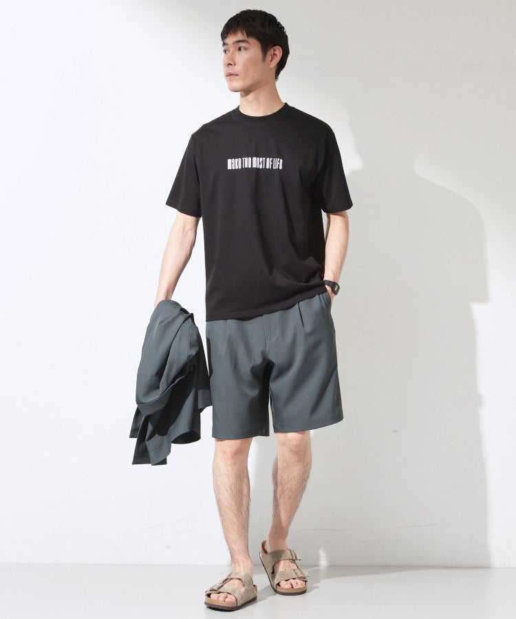 ザ ショップ ティーケー(メンズ) THE SHOP TK(Men) COOLロゴ半袖Tシャツ 接触冷感／洗濯機OK （オフホワイト(003)） オフホワイト(003)