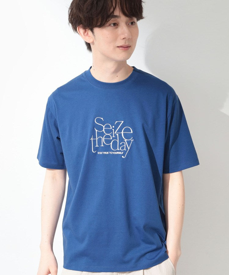 ザ ショップ ティーケー(メンズ) THE SHOP TK(Men) COOLロゴ半袖Tシャツ 接触冷感／洗濯機OK （オフホワイト(003)） オフホワイト(003)
