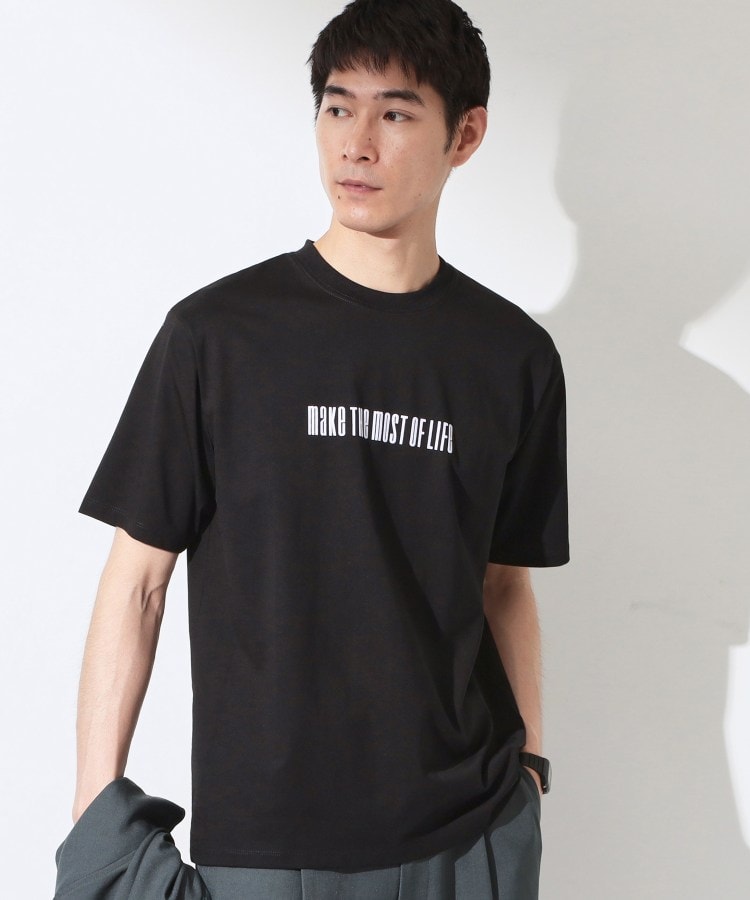 ザ ショップ ティーケー(メンズ) THE SHOP TK(Men) COOLロゴ半袖Tシャツ 接触冷感／洗濯機OK （オフホワイト(003)） オフホワイト(003)