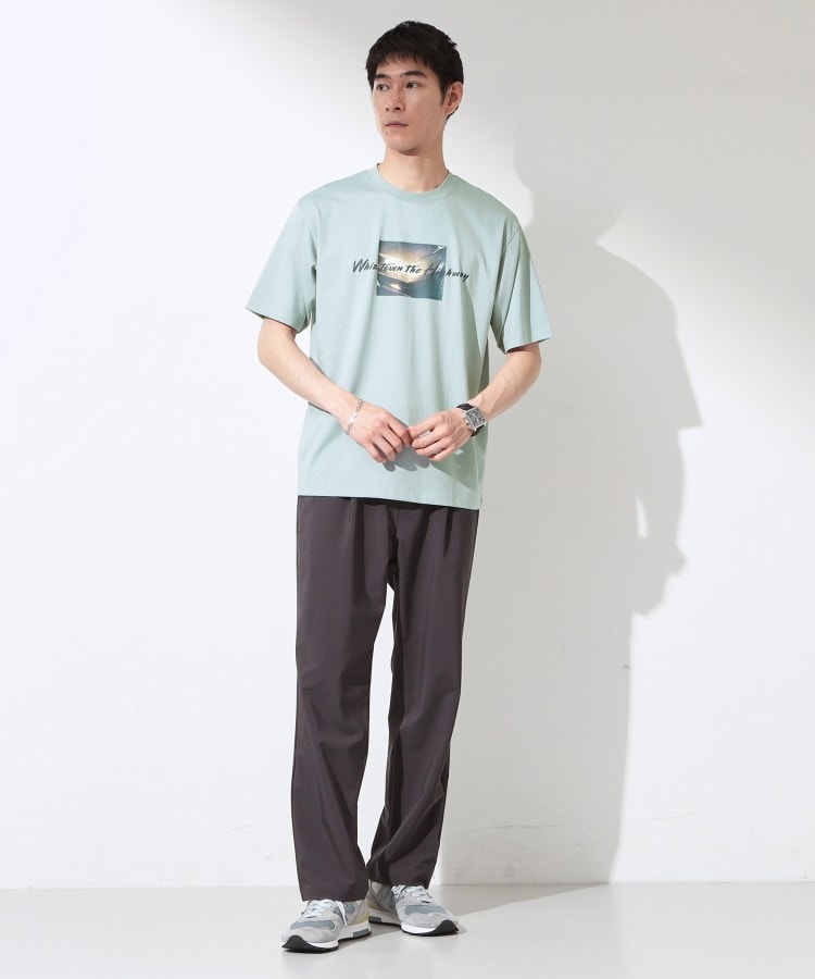 ザ ショップ ティーケー(メンズ) THE SHOP TK(Men) COOLフォト半袖Tシャツ 接触冷感／洗濯機OK （オフホワイト(003)） オフホワイト(003)