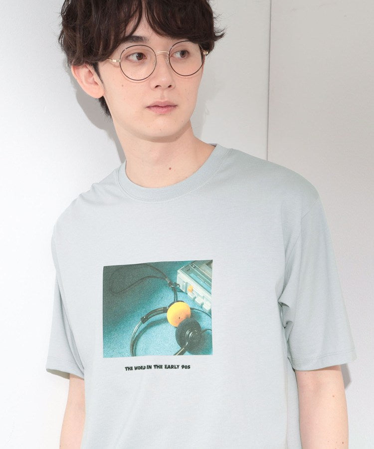ザ ショップ ティーケー(メンズ) THE SHOP TK(Men) COOLフォト半袖Tシャツ 接触冷感／洗濯機OK （オフホワイト(003)） オフホワイト(003)