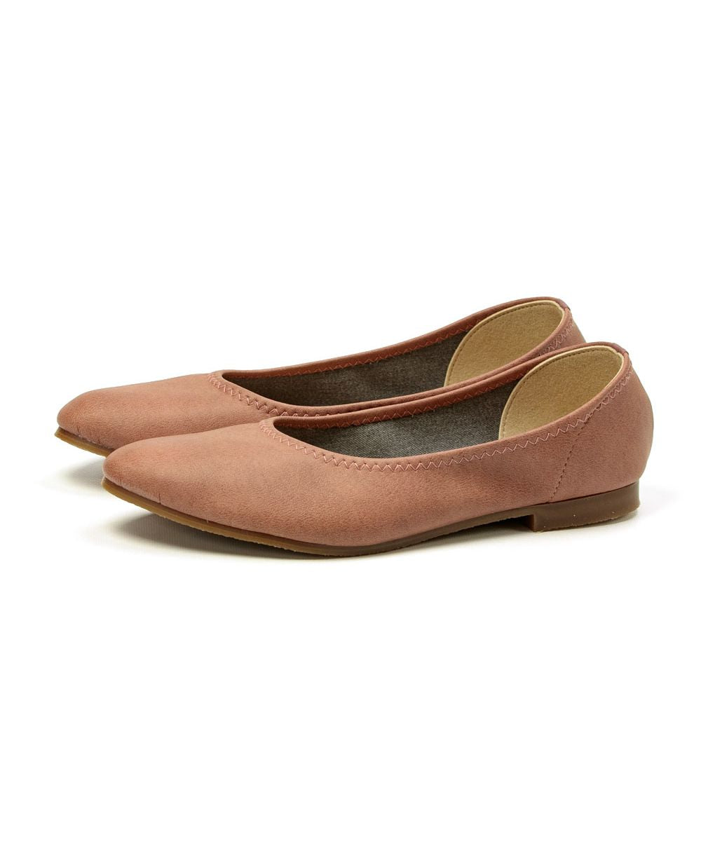 Foot Place FOOT PLACE Women's Pumps Flat Shoes Low Heel Casual Made in Japan O.G.A OGA Almond Toe TC-8511