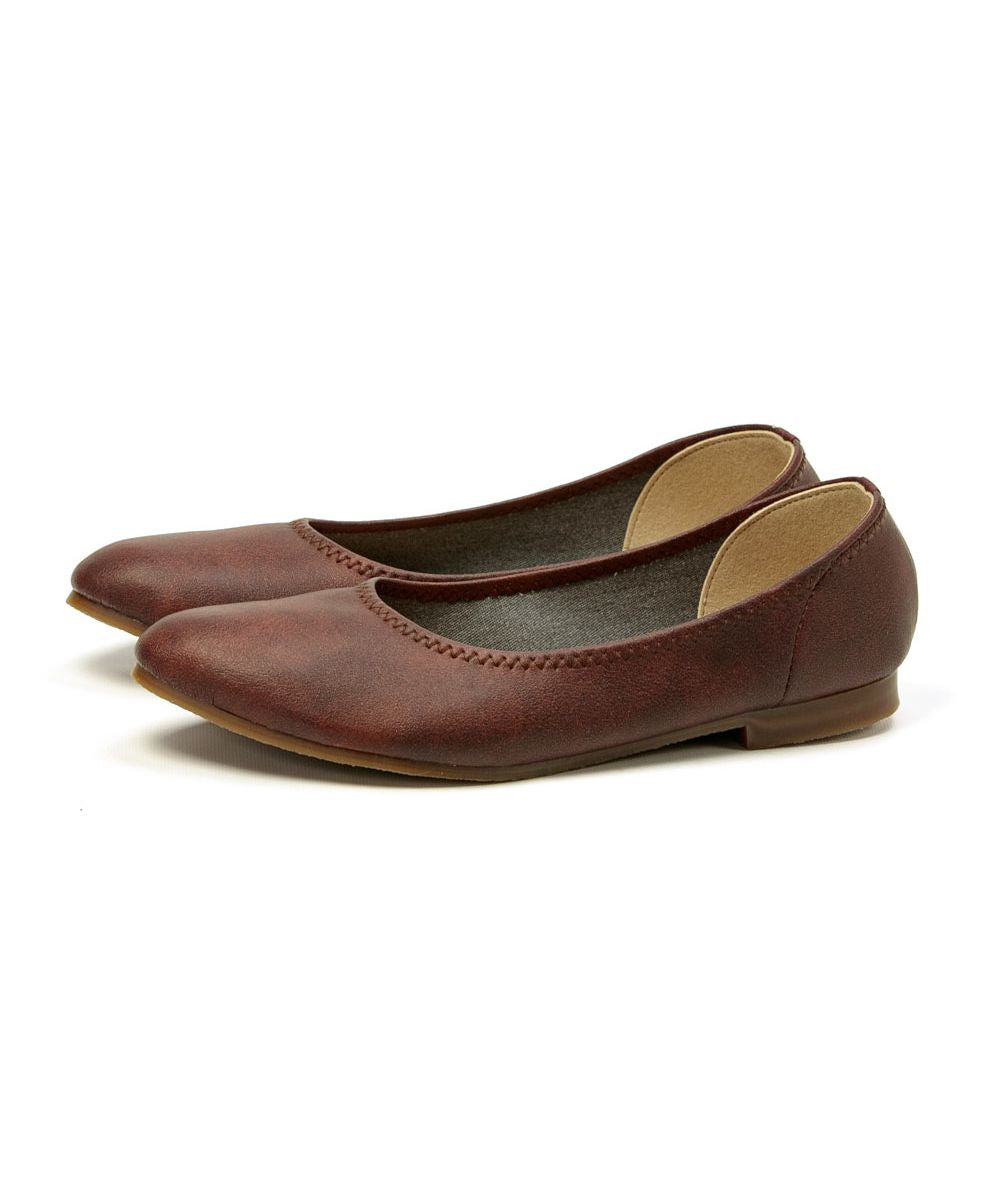 Foot Place FOOT PLACE Women's Pumps Flat Shoes Low Heel Casual Made in Japan O.G.A OGA Almond Toe TC-8511
