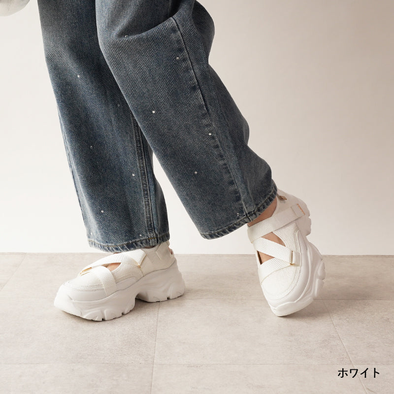 リリオブランコ Lirio blanco スニーカー サンダル 厚底 レディース 25秋冬新作 全3色 黒 ホワイト シルバー S-LL スリッポン スポサン スポーツサンダル ローカット 軽量 通気性 痛くない 散歩 （シルバー） シルバー