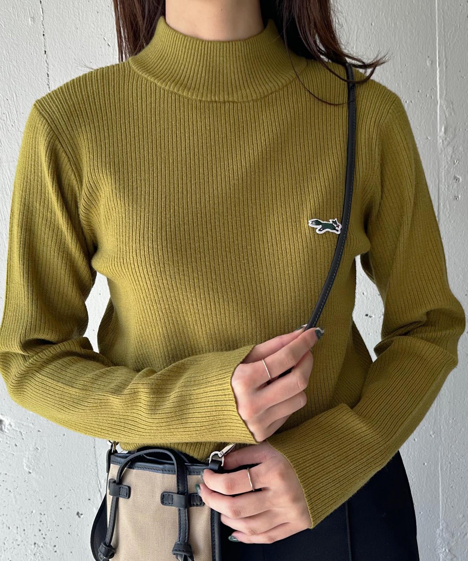ザフォックスコレクション THE FOX COLLECTION 1枚で春まで着回せる◎トップスニット ハイネック モックネック ニット トップス 長袖 （オリーブ） オリーブ