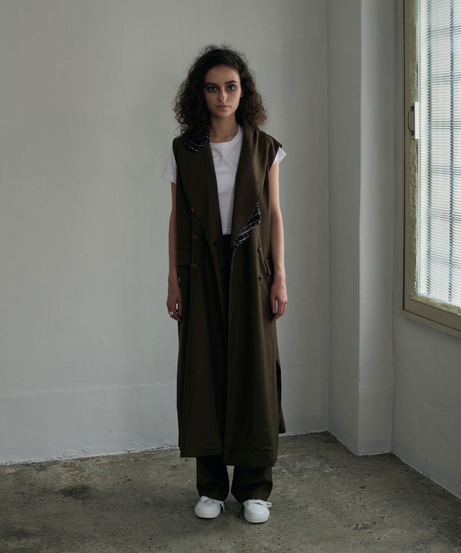 セオドリックディ THEODORIC.dy Tweed Switching Vest （BROWN） BROWN
