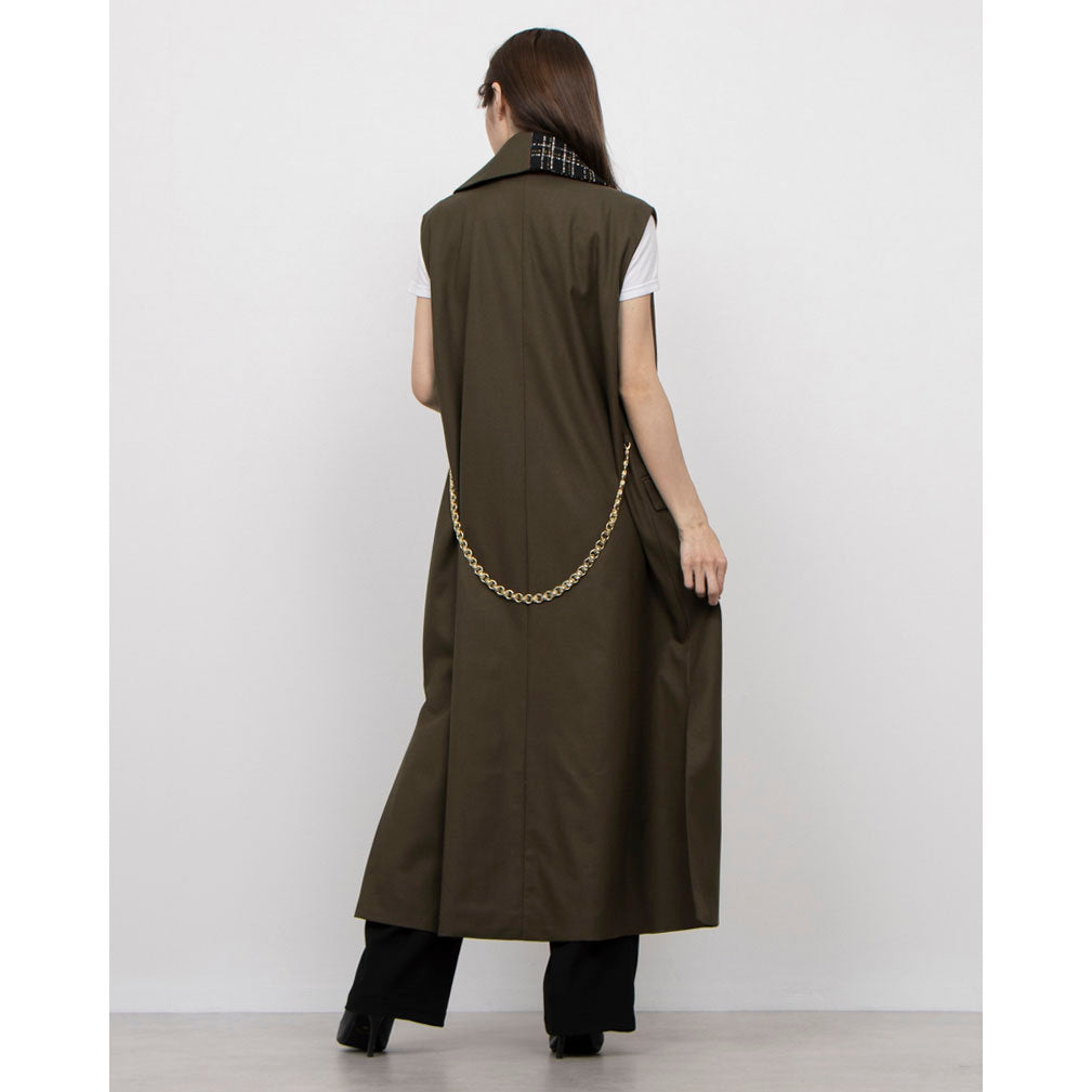 セオドリックディ THEODORIC.dy Tweed Switching Vest （BROWN） BROWN