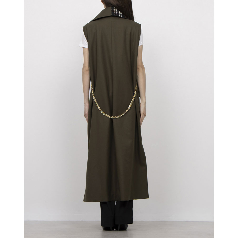 セオドリックディ THEODORIC.dy Tweed Switching Vest （BROWN） BROWN