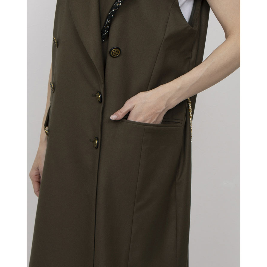 セオドリックディ THEODORIC.dy Tweed Switching Vest （BROWN） BROWN