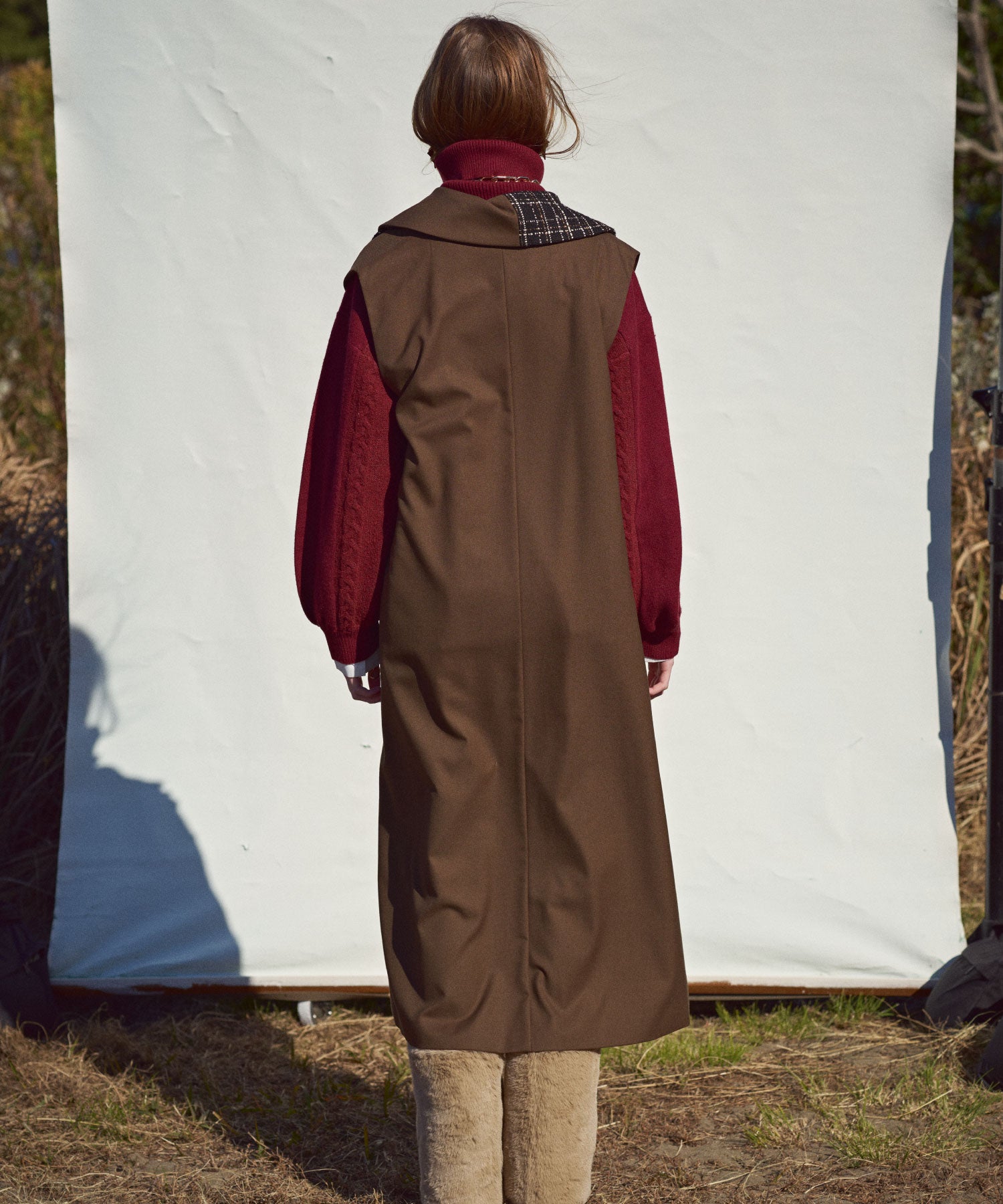 セオドリックディ THEODORIC.dy Tweed Switching Vest （BROWN） BROWN