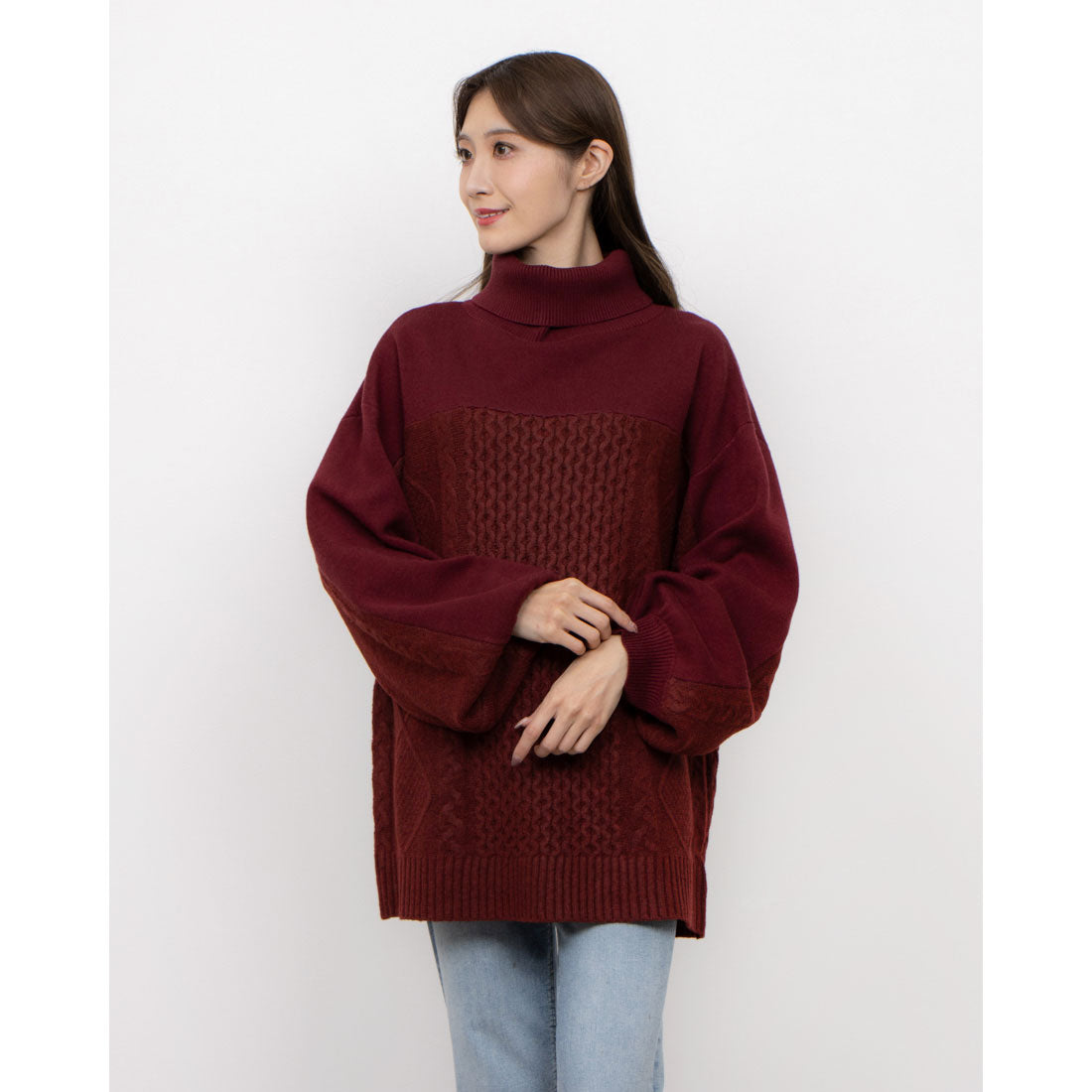 セオドリックディ THEODORIC.dy Toggle Cable Pullover （BORDEAUX） BORDEAUX