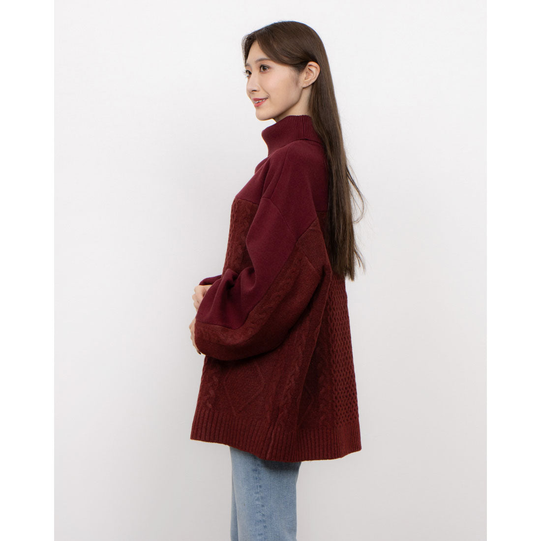 セオドリックディ THEODORIC.dy Toggle Cable Pullover （BORDEAUX） BORDEAUX