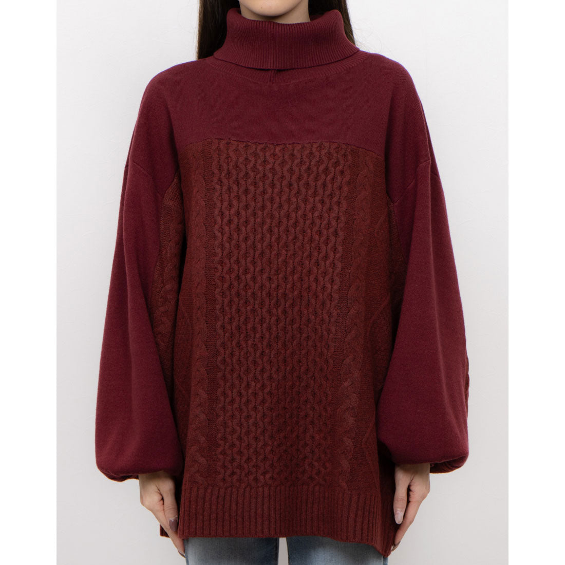 セオドリックディ THEODORIC.dy Toggle Cable Pullover （BORDEAUX） BORDEAUX