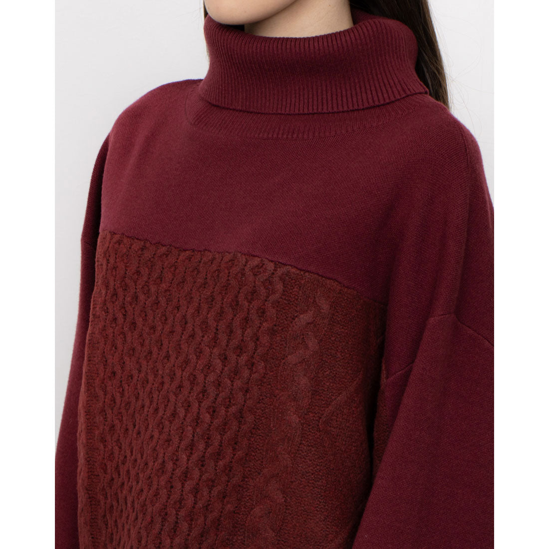セオドリックディ THEODORIC.dy Toggle Cable Pullover （BORDEAUX） BORDEAUX