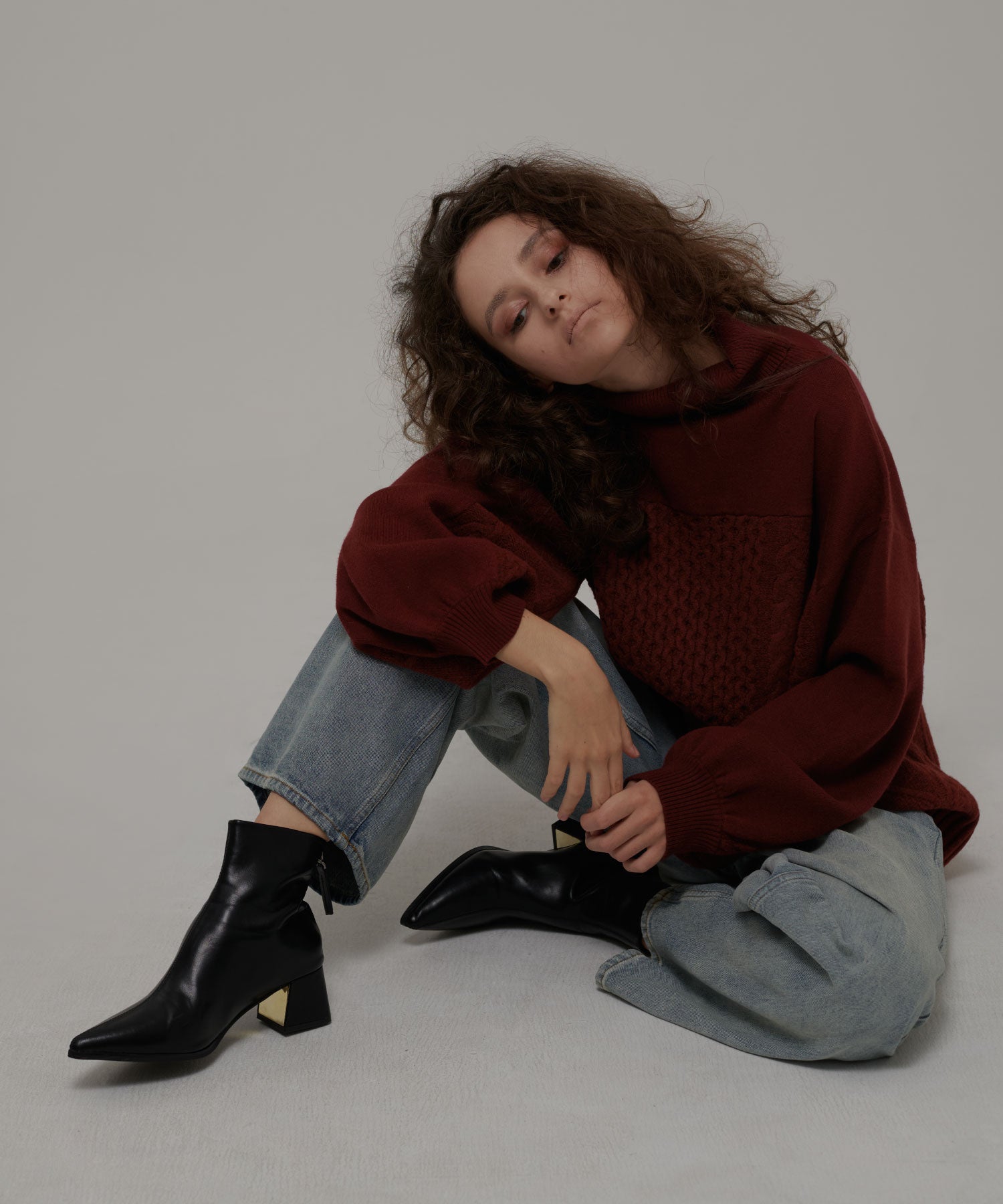 セオドリックディ THEODORIC.dy Toggle Cable Pullover （BORDEAUX） BORDEAUX