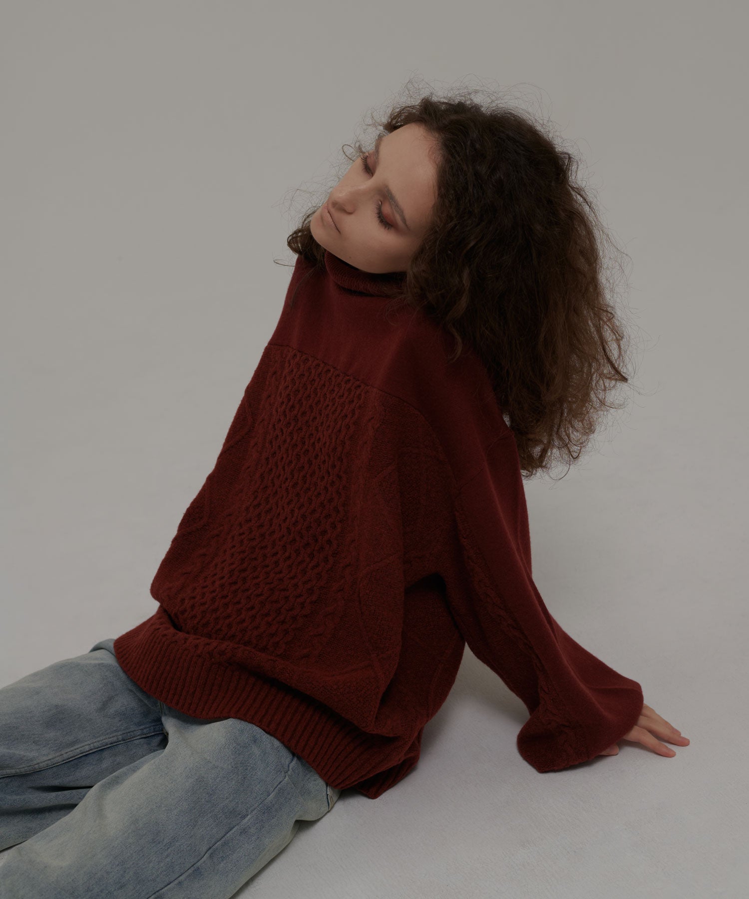セオドリックディ THEODORIC.dy Toggle Cable Pullover （BORDEAUX） BORDEAUX