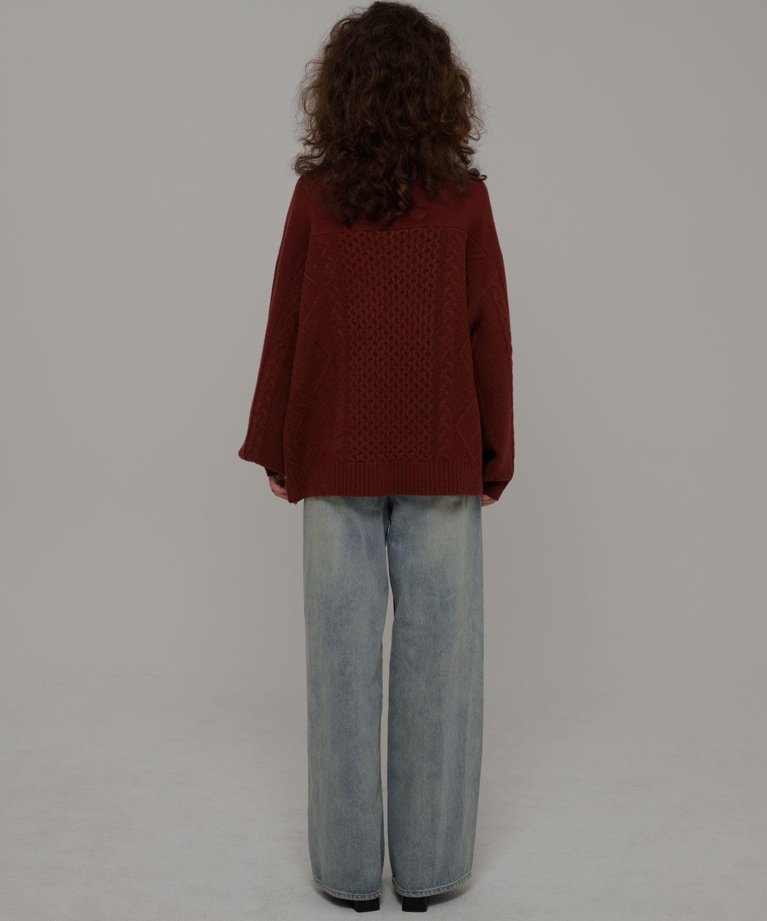 セオドリックディ THEODORIC.dy Toggle Cable Pullover （BORDEAUX） BORDEAUX