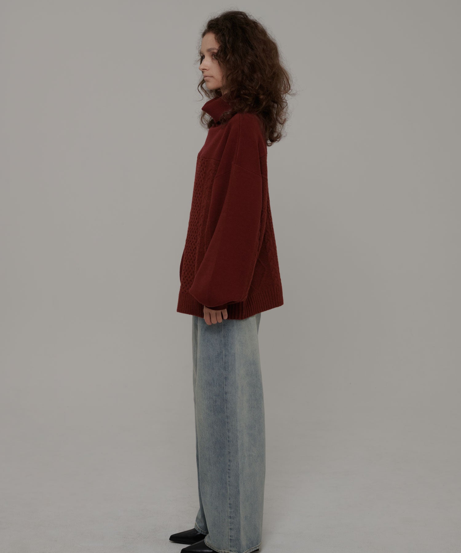 セオドリックディ THEODORIC.dy Toggle Cable Pullover （BORDEAUX） BORDEAUX