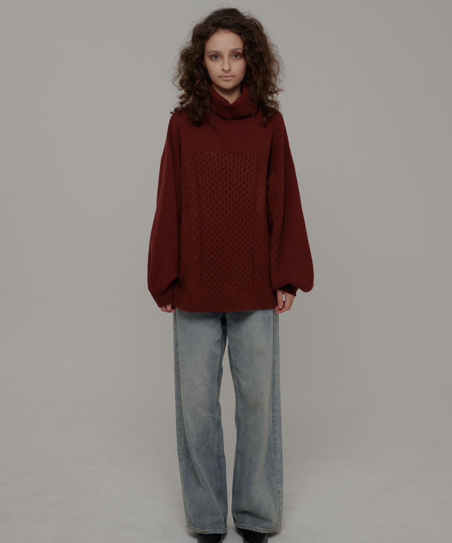 セオドリックディ THEODORIC.dy Toggle Cable Pullover （BORDEAUX） BORDEAUX