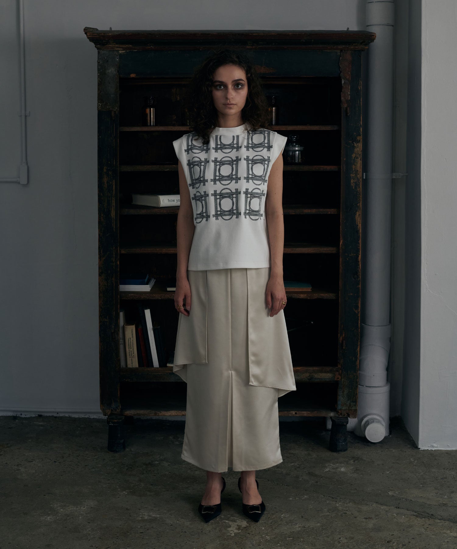 セオドリックディ THEODORIC.dy THEO Embroidery Tops （WHITE） WHITE