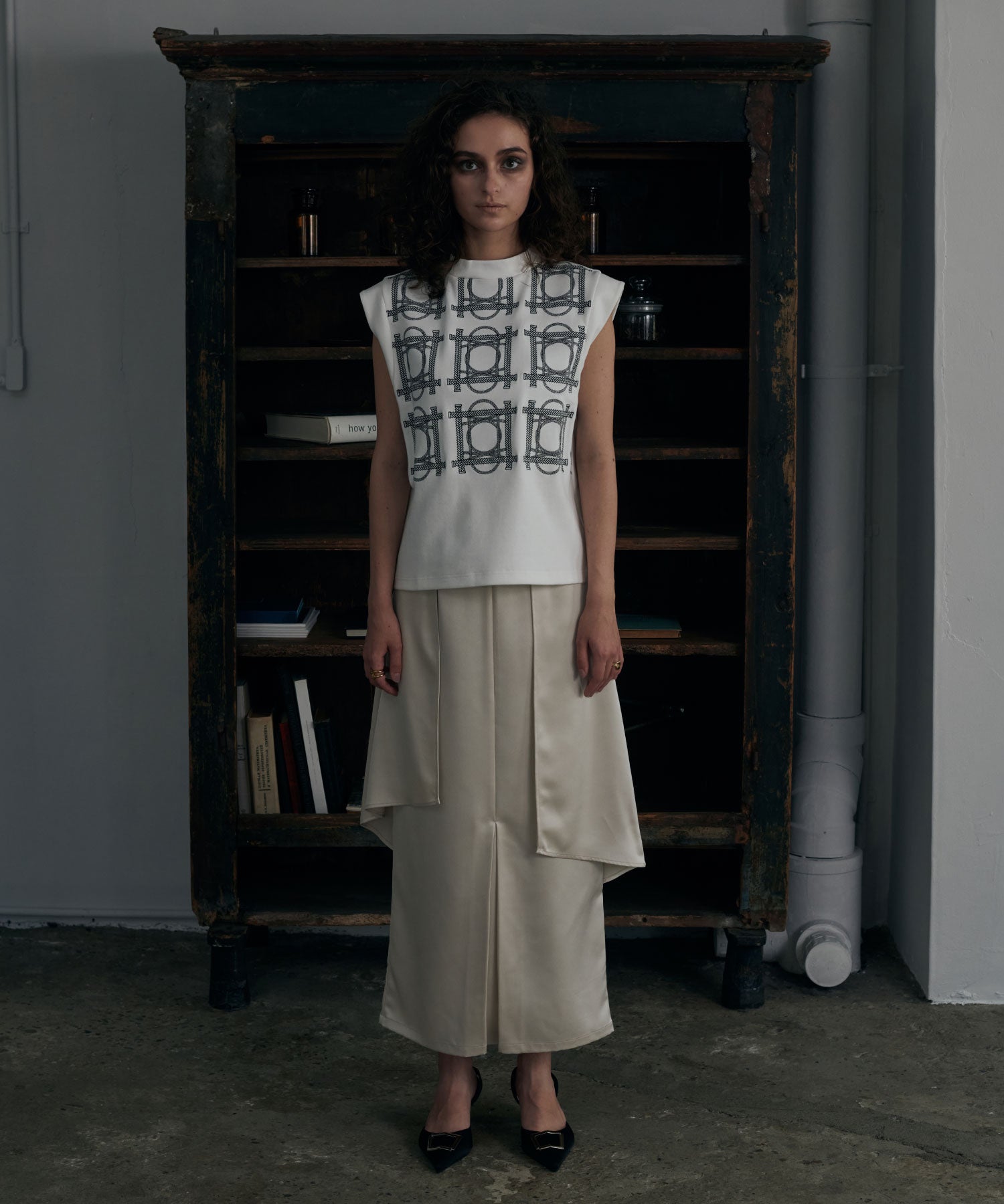 セオドリックディ THEODORIC.dy THEO Embroidery Tops （WHITE） WHITE