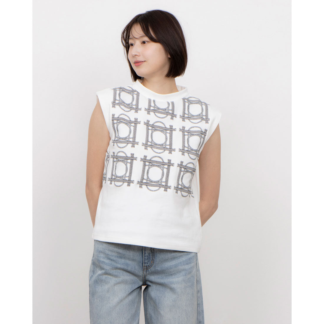 セオドリックディ THEODORIC.dy THEO Embroidery Tops （WHITE） WHITE
