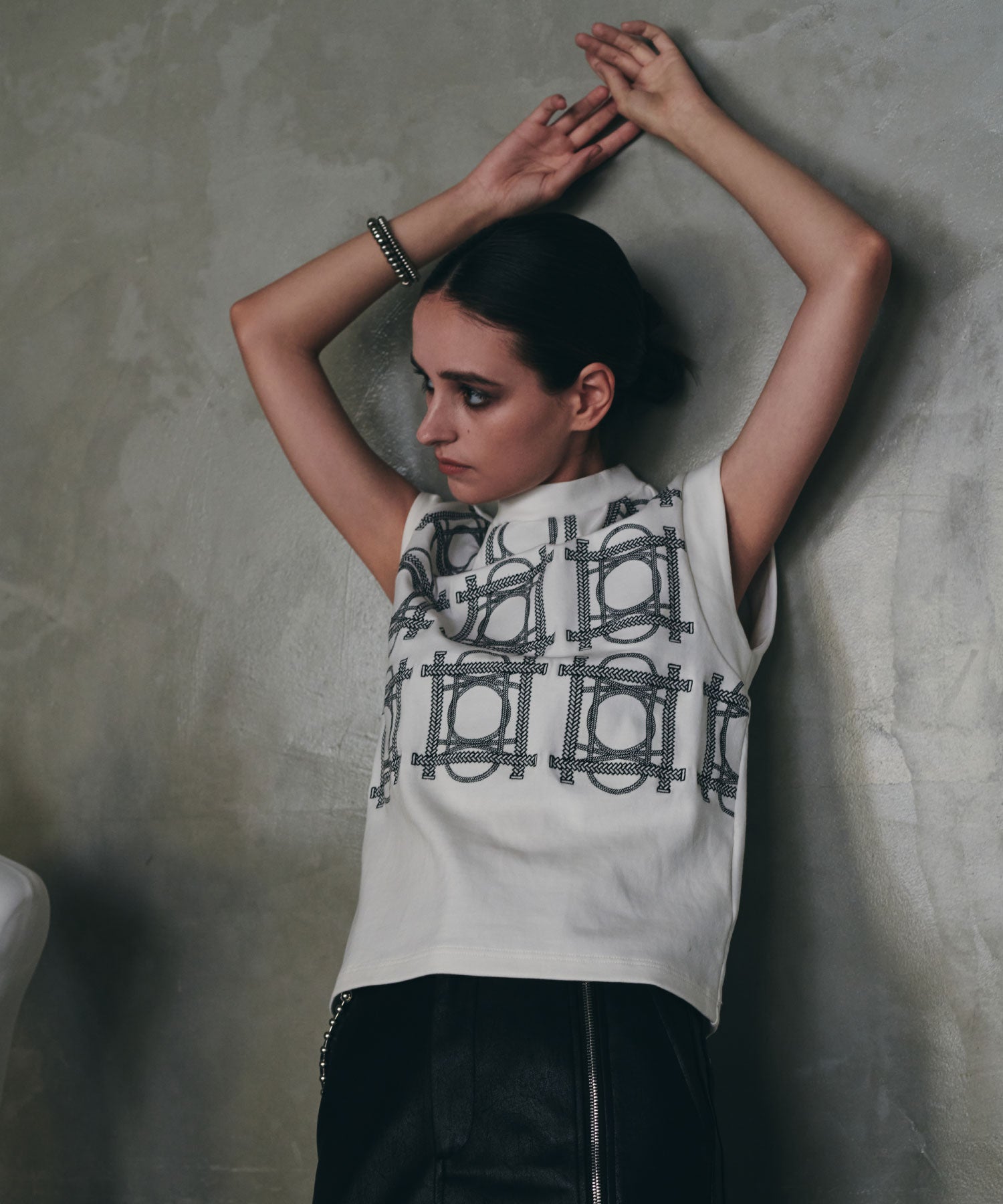 セオドリックディ THEODORIC.dy THEO Embroidery Tops （WHITE） WHITE