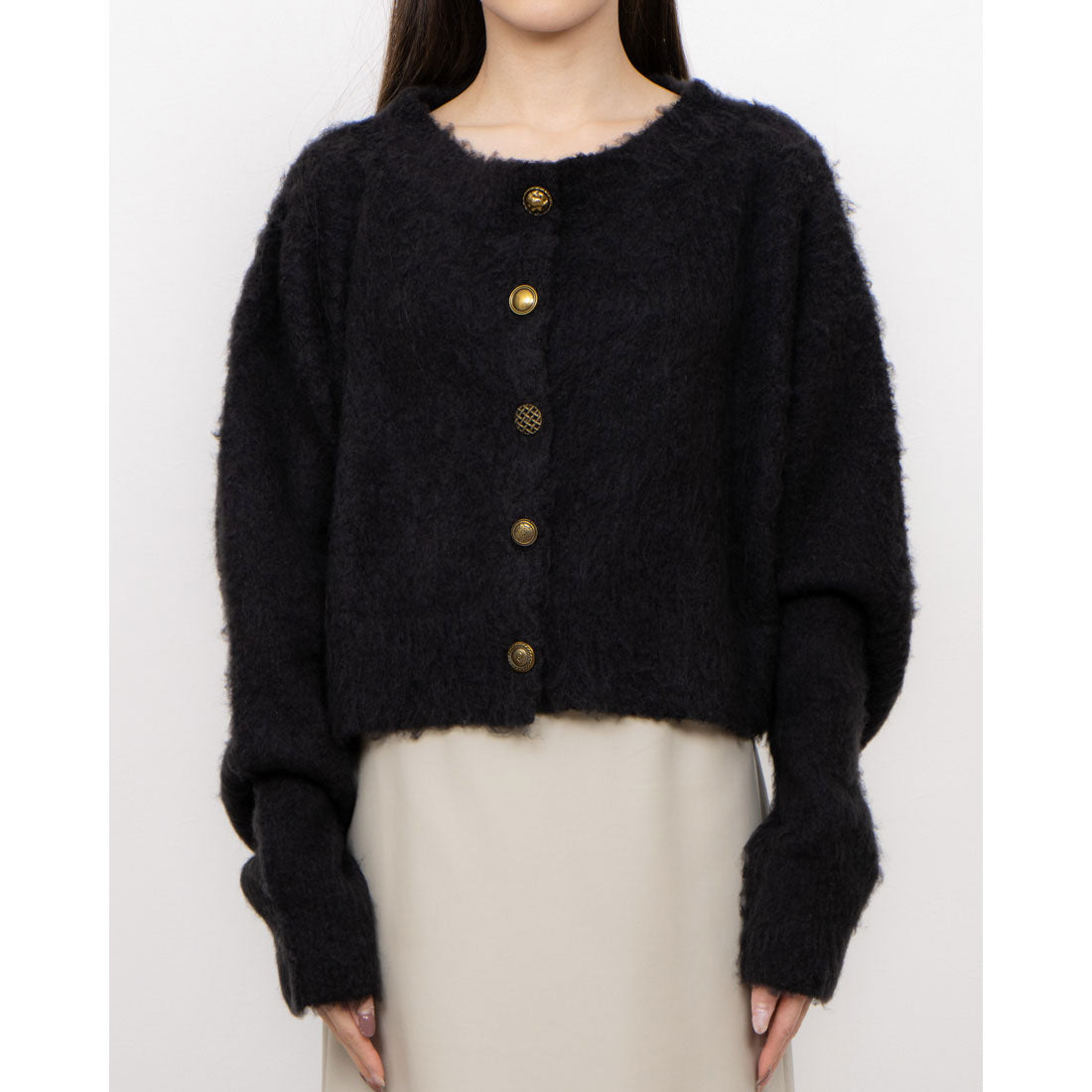 セオドリックディ THEODORIC.dy Shaggy Random Button Cardigan （GRAY） GRAY