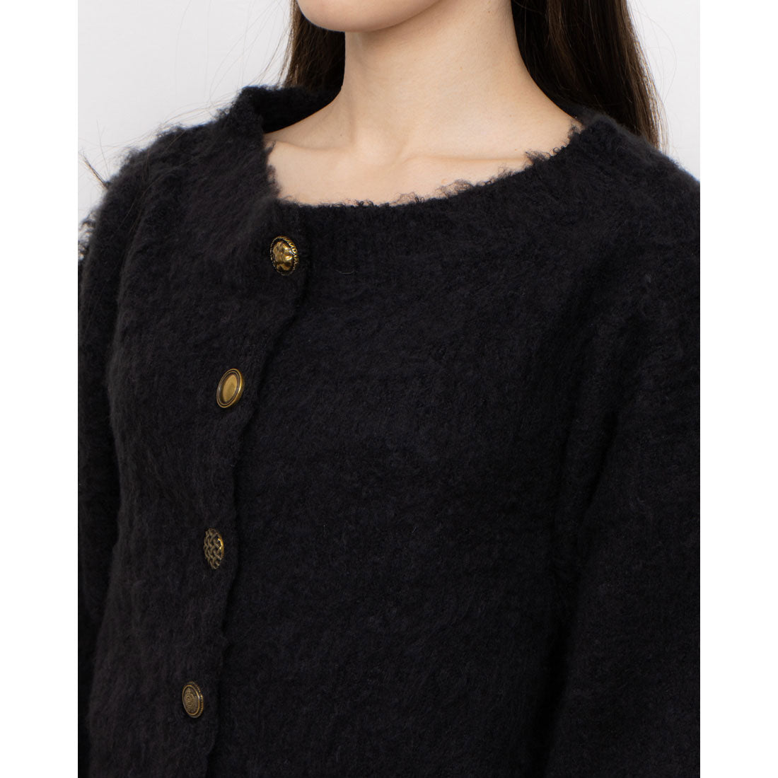 セオドリックディ THEODORIC.dy Shaggy Random Button Cardigan （GRAY） GRAY