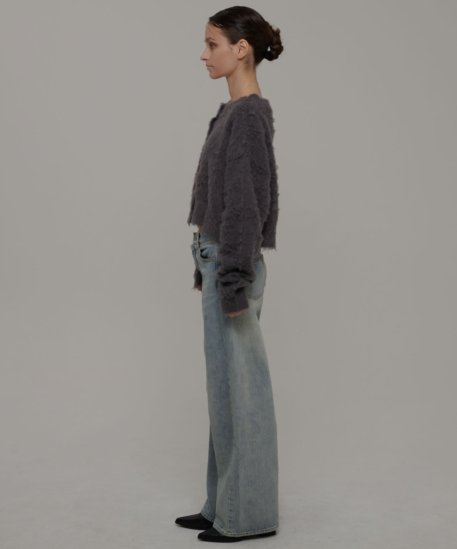 セオドリックディ THEODORIC.dy Shaggy Random Button Cardigan （GRAY） GRAY