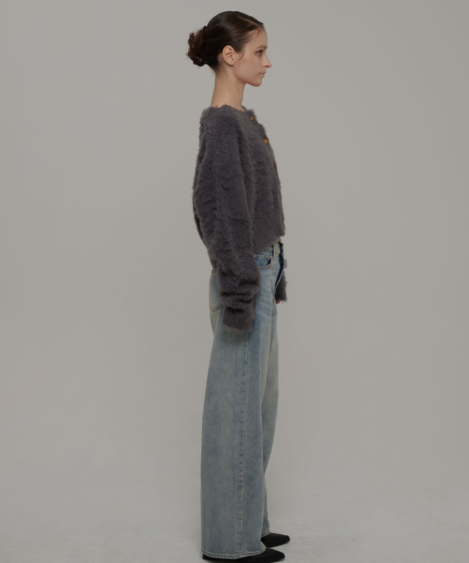 セオドリックディ THEODORIC.dy Shaggy Random Button Cardigan （GRAY） GRAY