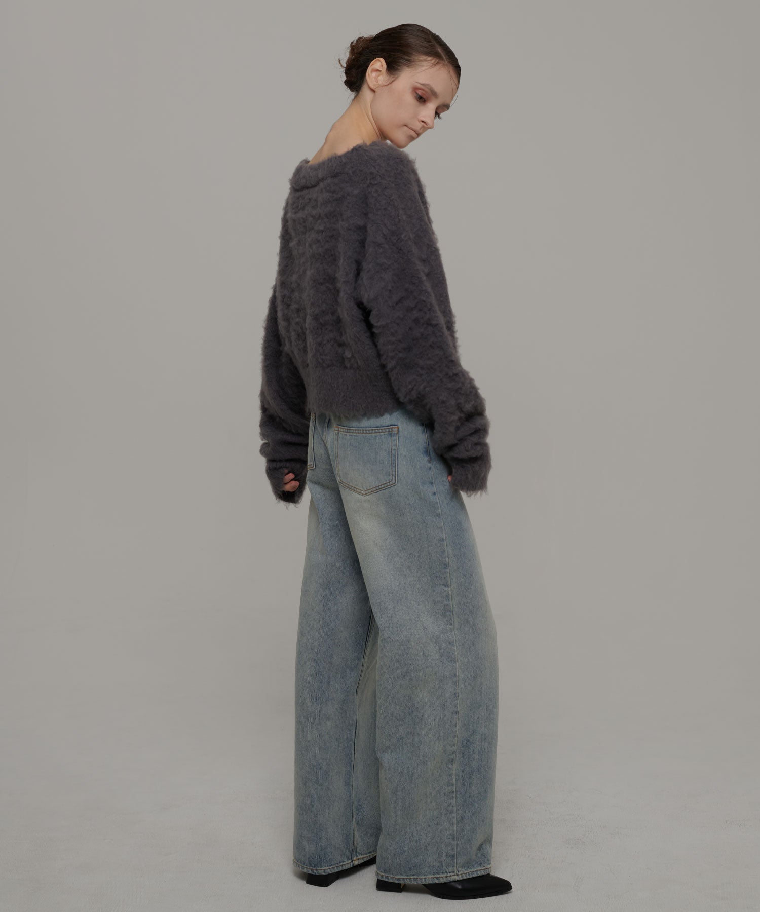 セオドリックディ THEODORIC.dy Shaggy Random Button Cardigan （GRAY） GRAY