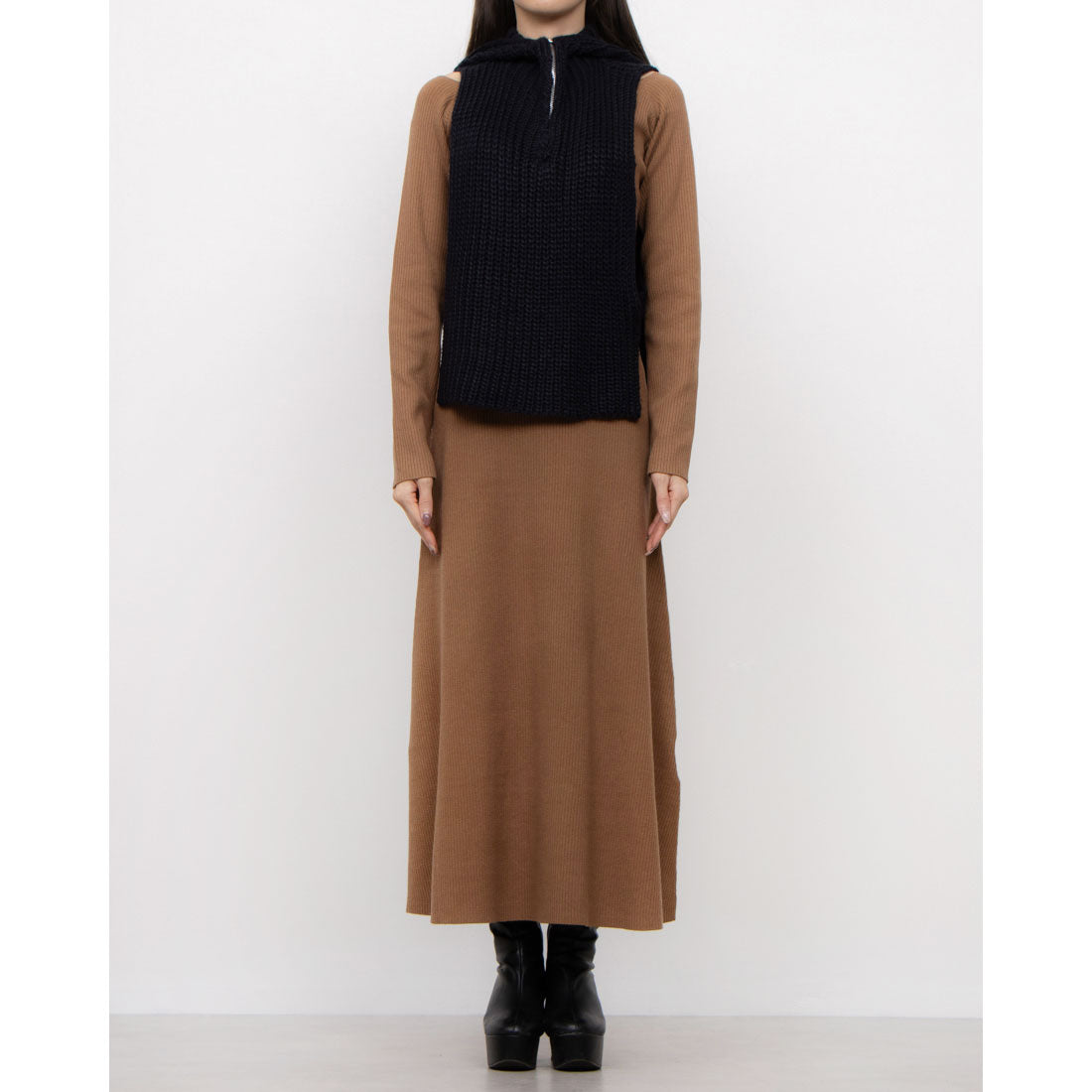 セオドリックディ THEODORIC.dy Best Set Knit One-piece （BROWN×NAVY） BROWN×NAVY