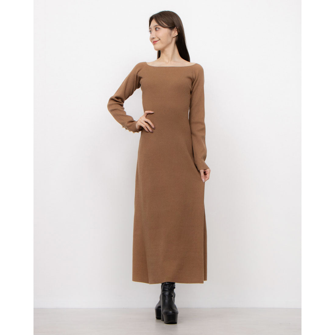 セオドリックディ THEODORIC.dy Best Set Knit One-piece （BROWN×NAVY） BROWN×NAVY