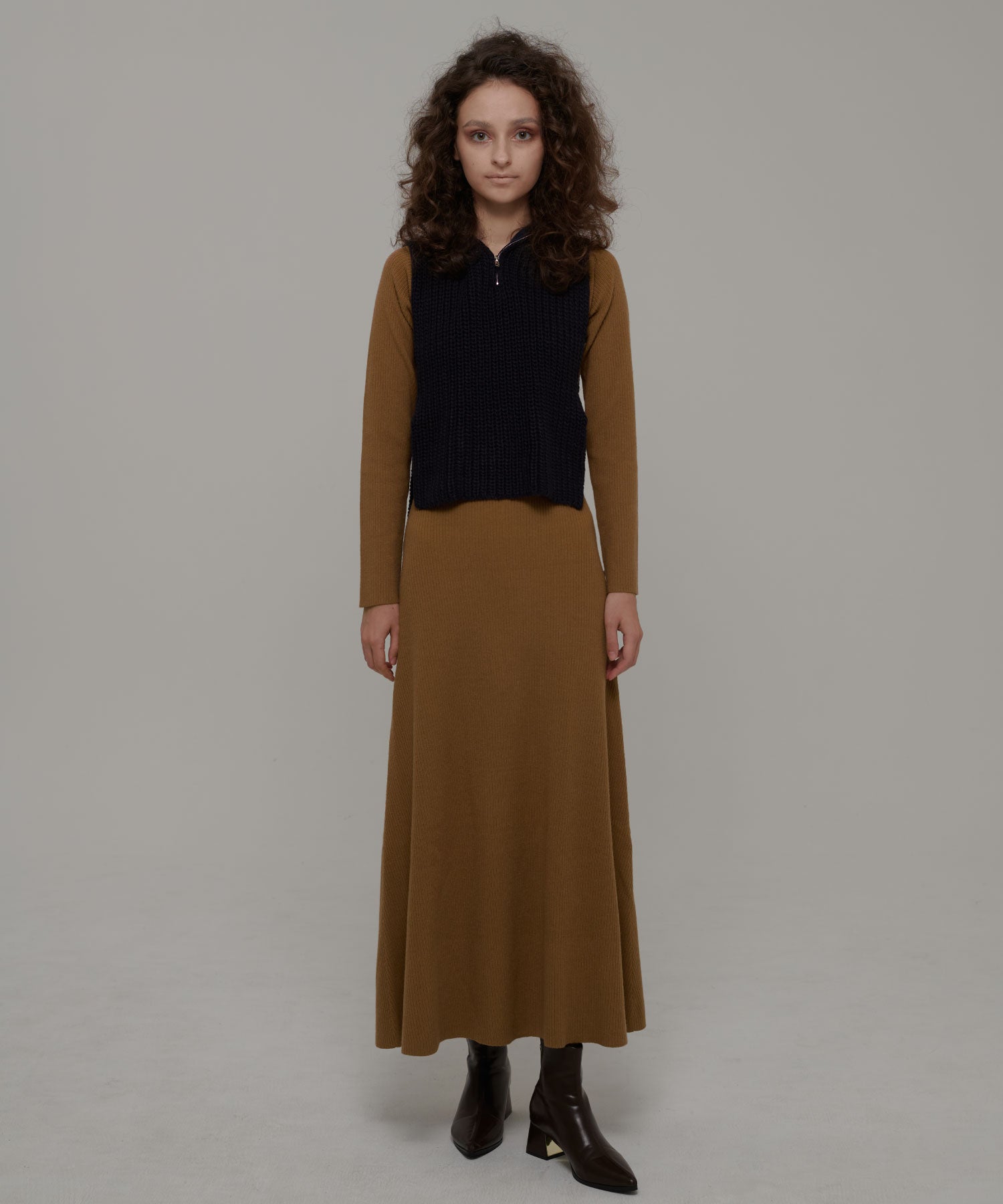 セオドリックディ THEODORIC.dy Best Set Knit One-piece （BROWN×NAVY） BROWN×NAVY