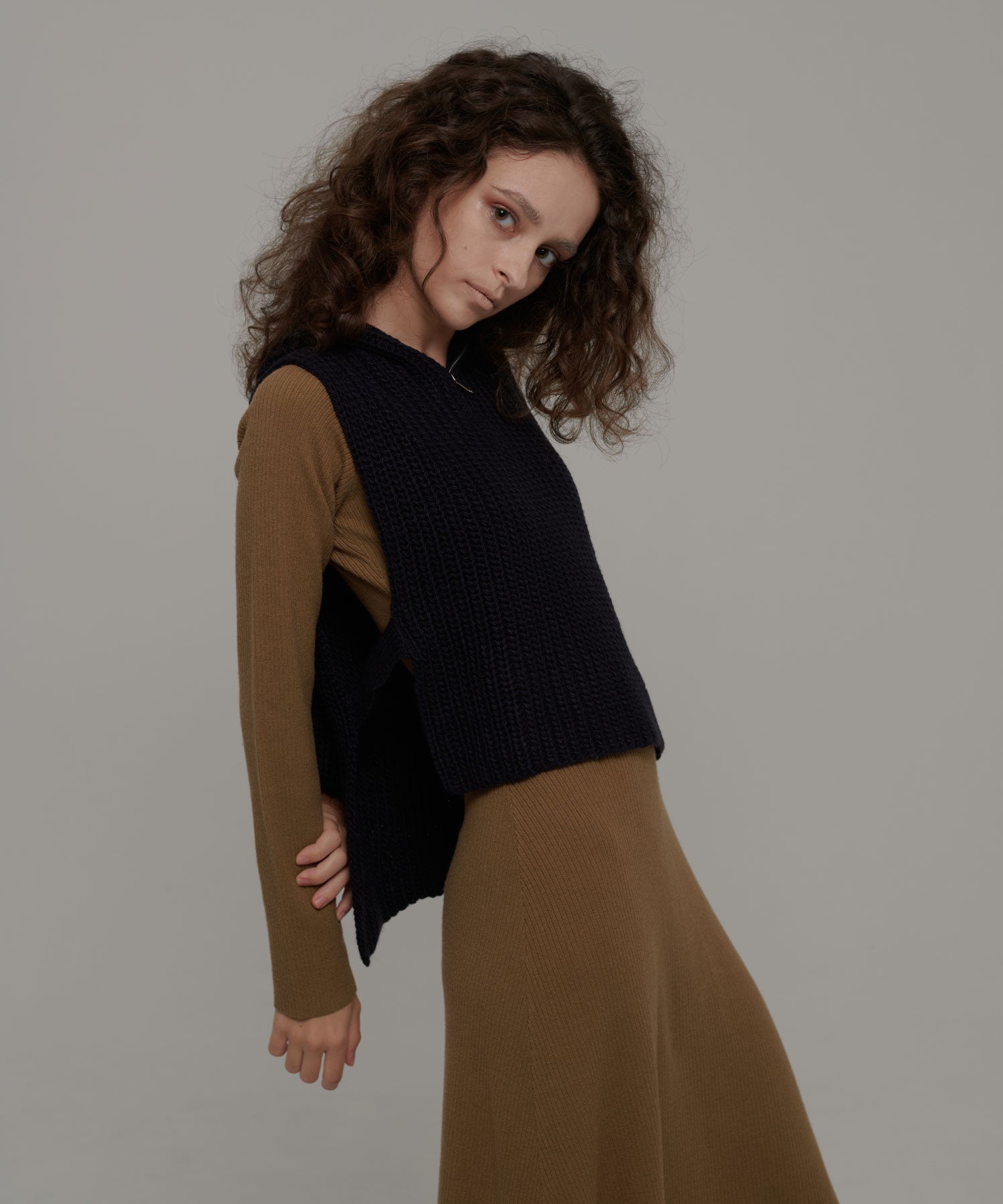 セオドリックディ THEODORIC.dy Best Set Knit One-piece （BROWN×NAVY） BROWN×NAVY