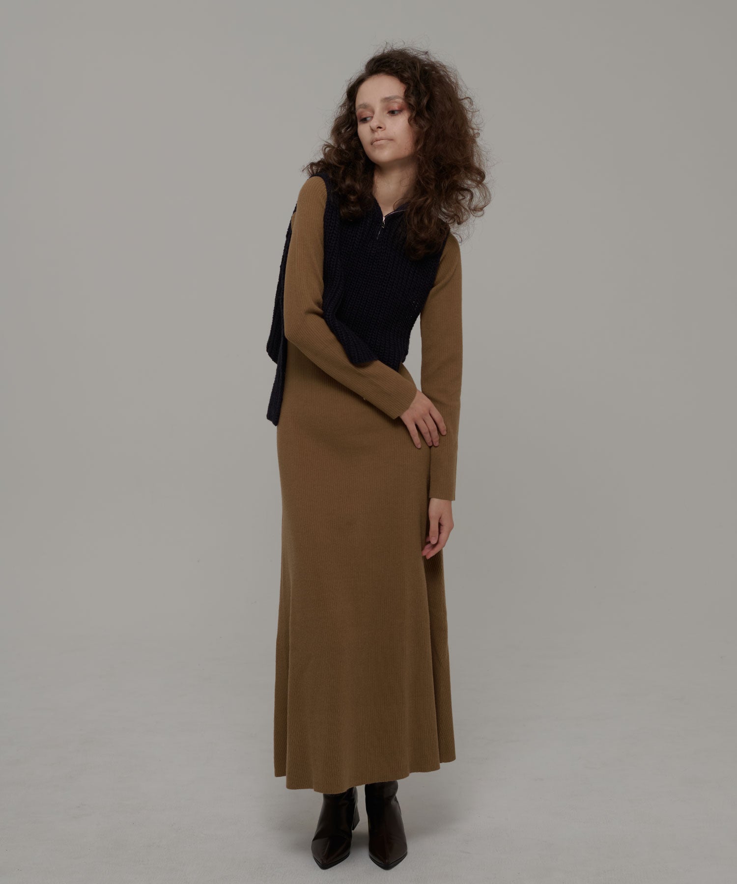 セオドリックディ THEODORIC.dy Best Set Knit One-piece （BROWN×NAVY） BROWN×NAVY