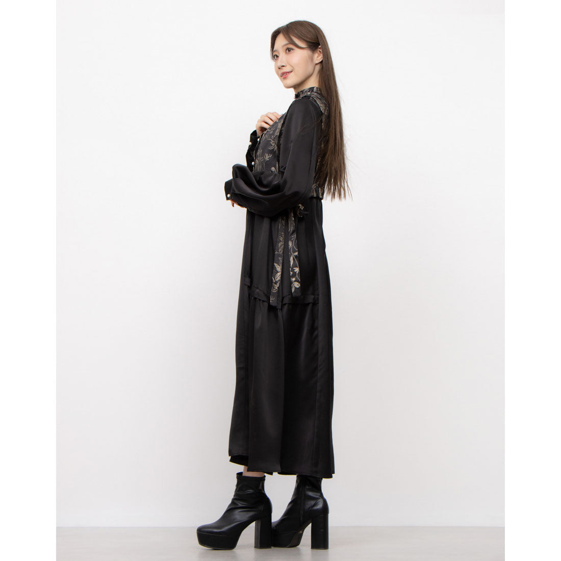 セオドリックディ THEODORIC.dy Jacquard Vest Set One-piece （BLACK） BLACK