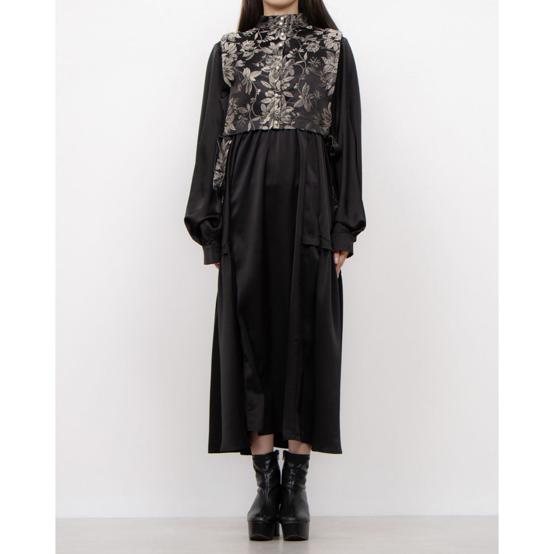セオドリックディ THEODORIC.dy Jacquard Vest Set One-piece （BLACK） BLACK