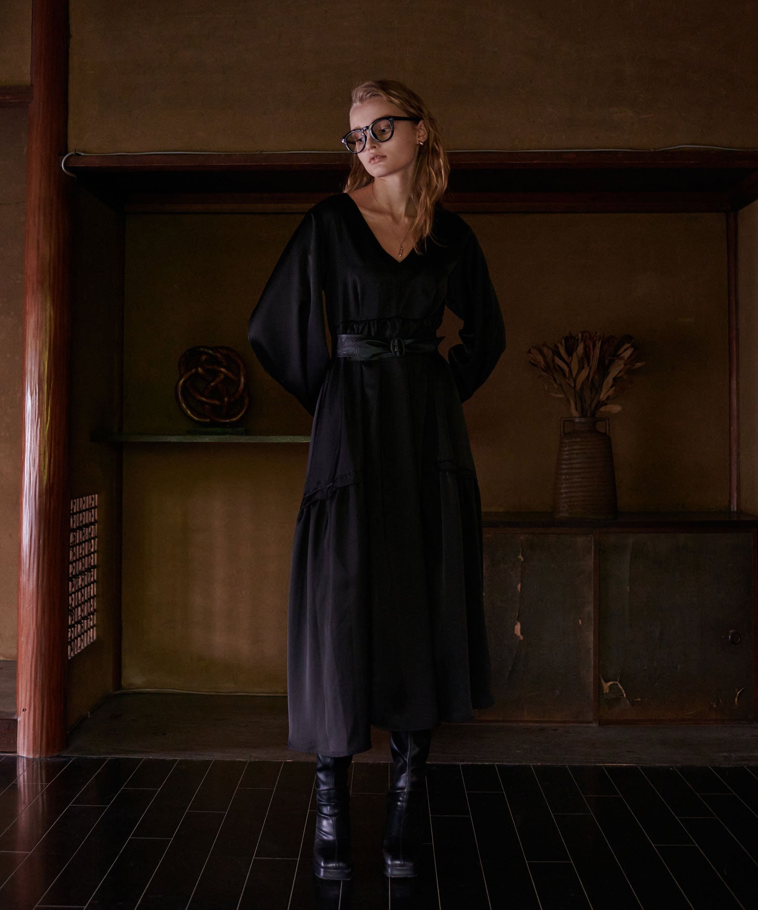 セオドリックディ THEODORIC.dy Jacquard Vest Set One-piece （BLACK） BLACK