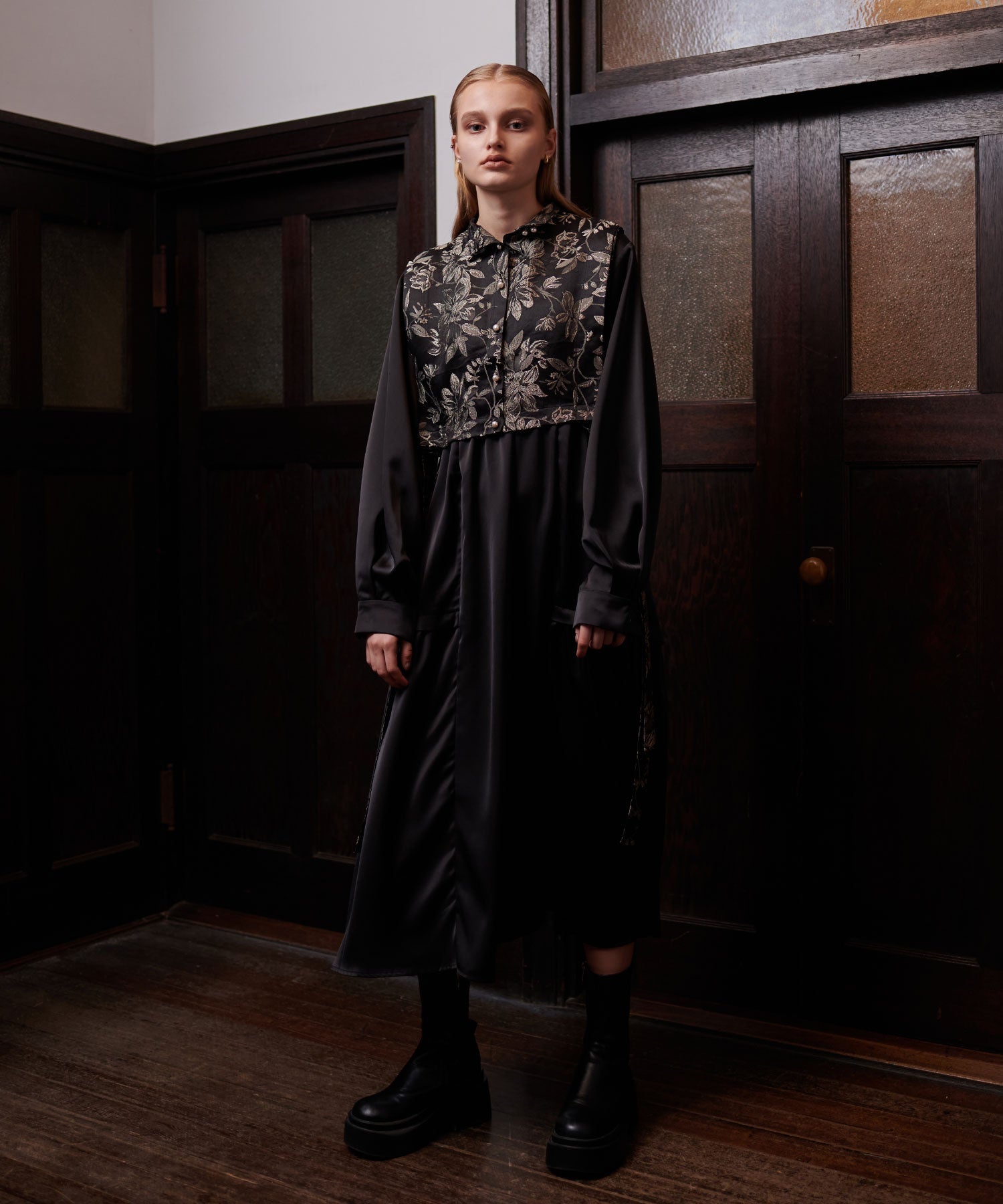 セオドリックディ THEODORIC.dy Jacquard Vest Set One-piece （BLACK） BLACK